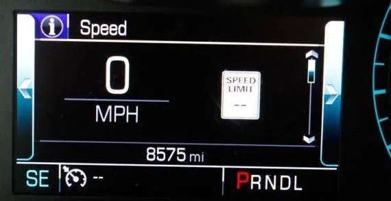 gmc speed limit display not working